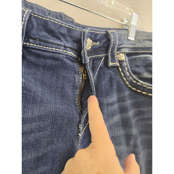 Miss Me Easyboot Med Wash Denim Jeans. Embellished Great Condition. Ladies 30 - Picture 6 of 13